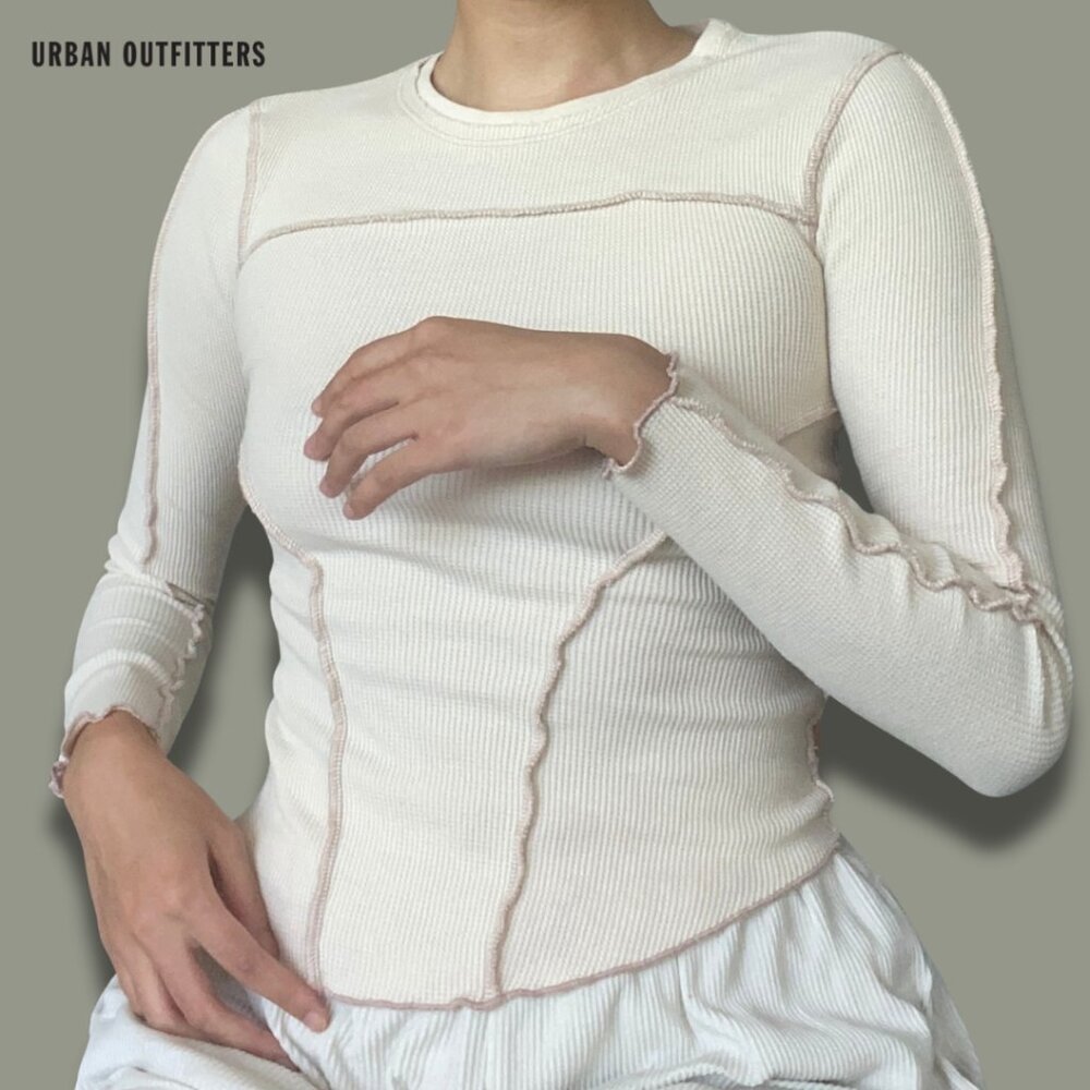 Two-Tone Long Sleeve Top